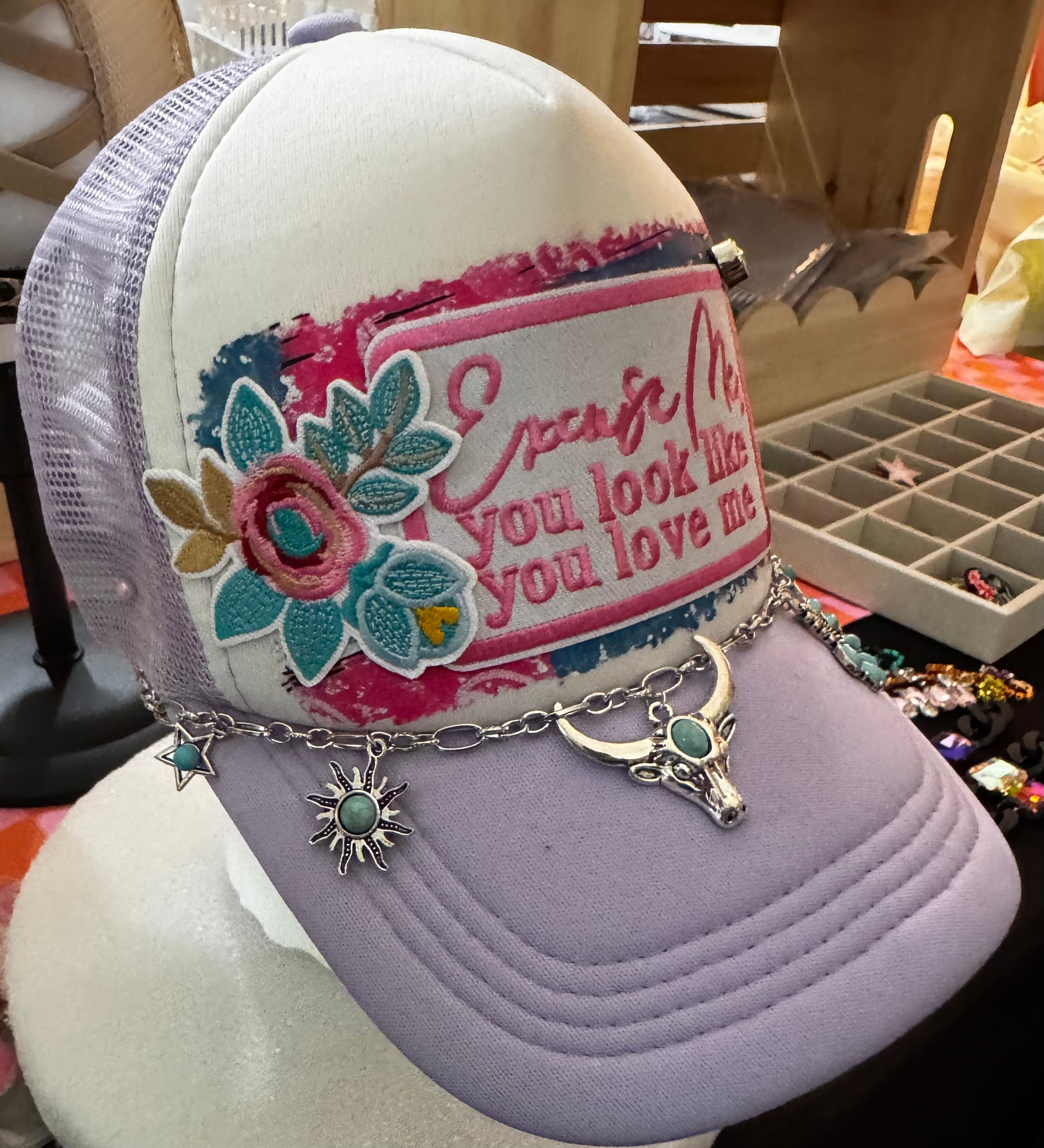 She’s from Texas Trucker Hat with Hat Chain